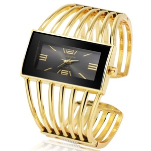 Veile Studios Wat2008 Alloy Bracelet Watch Rectangular Dial Quartz For Women(Gold+Black) Watches