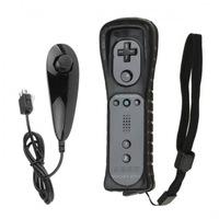 Wii Remote Nunchuk Controller Black Controllers & Attachments