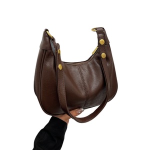 Hod Health And Home Brown Faux Leather Hobo Shoulder Bag Classic Versatile Handbag Women's Bags & Handbags