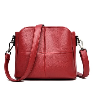 Simple Stitching Shoulder Bag Soft Leather Crossbody Phone Purse Clutch Handbag Women's Bags & Handbags
