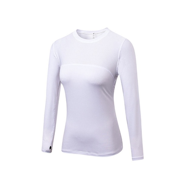 Women's Compression Tops Long Sleeve Moisture Wicking Workout Shirt White Australia