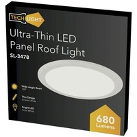 Caravan Roof Light 10W 215mm Ultra Thin LED Cool White Suits Boats RV