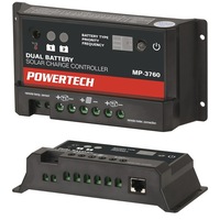 Powertech Dual Battery 12V -24VDC 10A PWM Solar Charge Controller LED Indicator