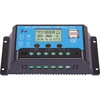 20A Solar Regulator Panel Charge Controller 12V/24V Auto 2 USB Battery With LCD