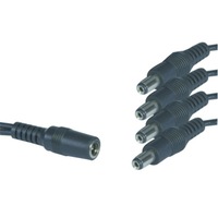 2.1mm DC Splitter Cable 1 Socket to 4 Plugs