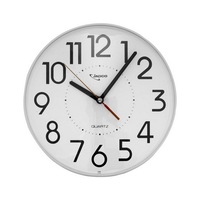 JADCOtime 225mm 9inch Round Wall Clock Easy to Read Numbers for School Home