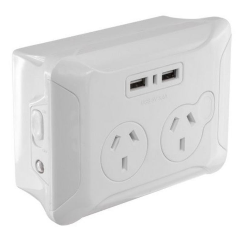 Clip Over Wall Plate Adaptor 3 Pin Ac Plug Clip Over Usb And 2x Ac Gpo Buy Wall Plates Covers 1433686