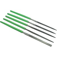 5 Piece Needle File Set Flat Square Triangular Half round files