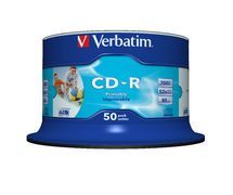 Verbatim CD-R 700MB 50Pk White InkJet 52x Photo Quality Printing