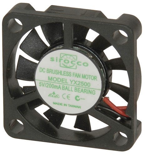 Sirocco 5VDC 30mm Thin 2 Wire Ball Bearing Fan with Plastic Housing
