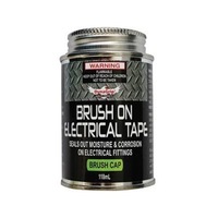 Brush-On Electrical Tape 118ml Jar UV Resistant & Waterproof Rubber Coating Black