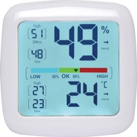 Jumbo Screen Wall or Desk Mount Thermometer Hygrometer Monitor Touch illumination