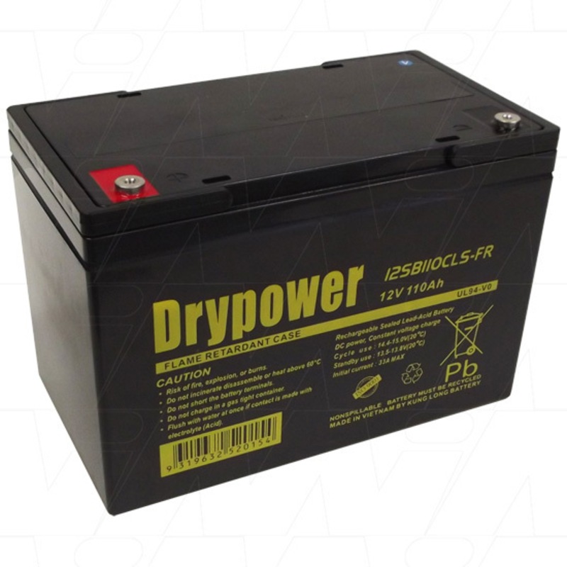 Drypower 12SB110CLS-FR 12V 110Ah SLA Battery Suit C12-105DA LCG27-110 ...