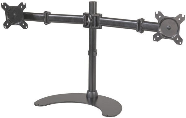 Dual PC Monitor Desk Stand desktop unit will accommodate two monitors up to 27 each