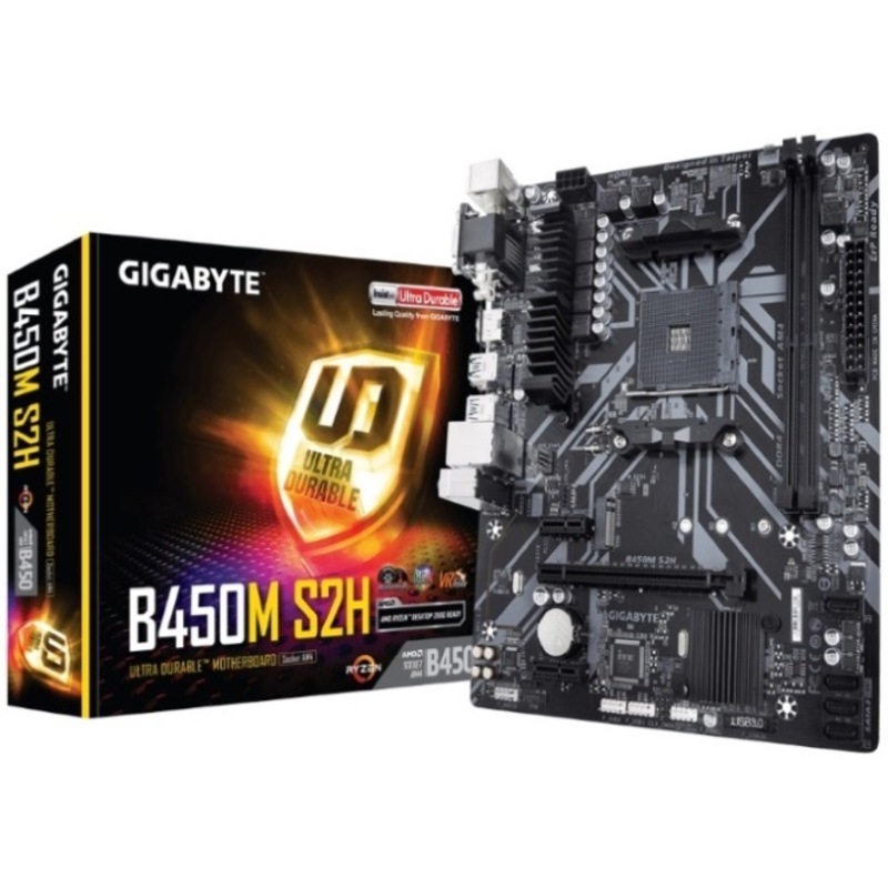 Buy Gigabyte B450M S2H AMD Ryzen Gen3 AM4 mATX Motherboard with Quad ...