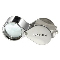 Heebie jeebies Handy Field Stainless Steel Mini Pocket Magnifier