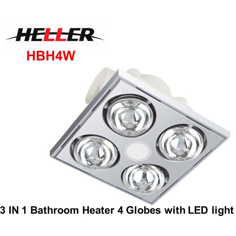 Buy Heller 3 in1 Bathroom Heater Ensuite Ceiling Exhaust 4 Globes LED