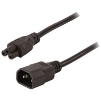 Prolink IEC C14 to C5 Clover Leaf Main Plug Heavy Duty AC Power Lead 5m Black