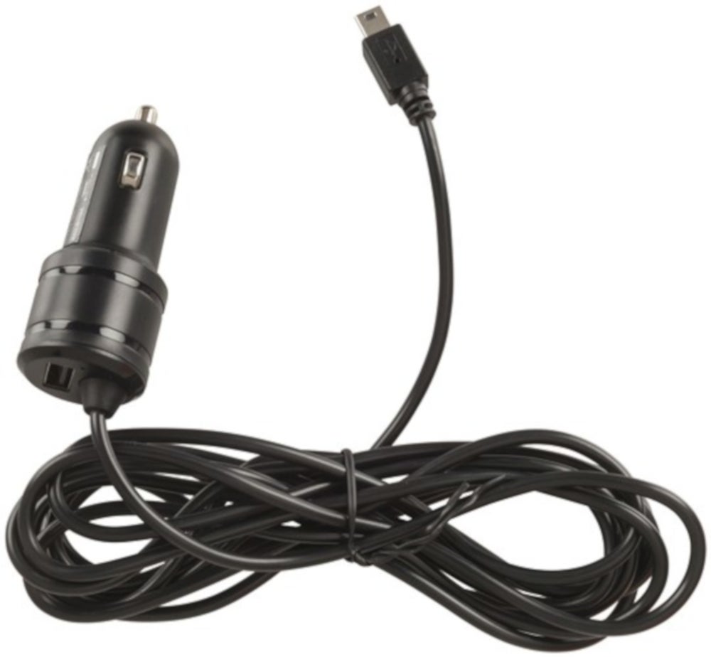 Car Charger for Dash Camera and GPS Navigation Mini USB 3m & USB TypeA 2.4A