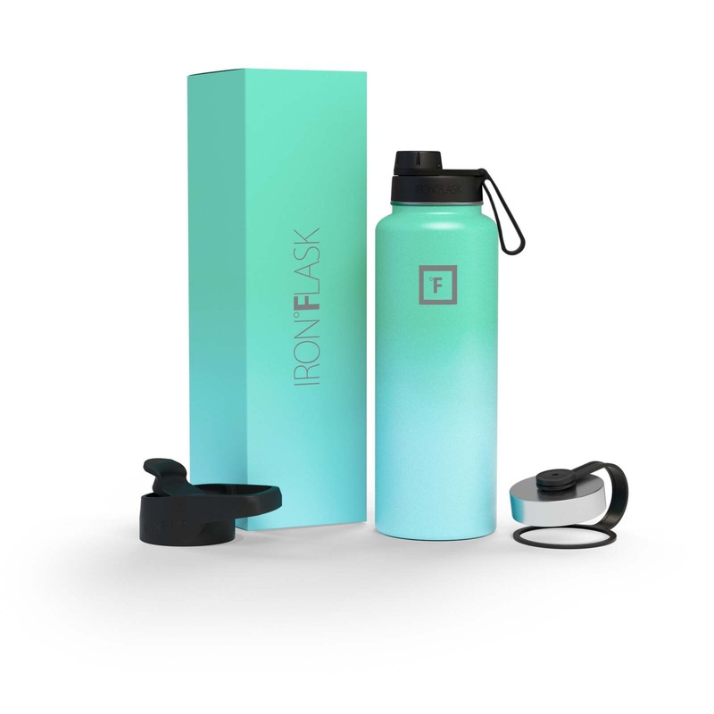 Buy Iron Flask Wide Mouth Bottle with Spout Lid, Sky 40oz/1200ml MyDeal