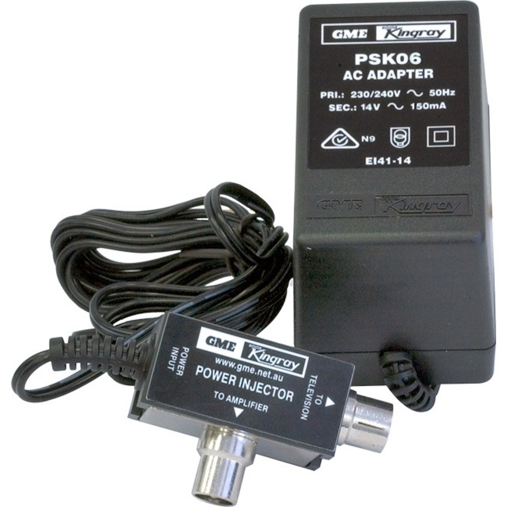 Kingray PSK06 14V DC 150mA Power Supply Plug Pack PAL Injector Booster Amplifier