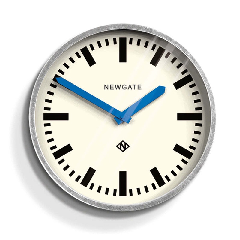 Buy Newgate Luggage Wall Clock Galvanised Blue Hands MyDeal