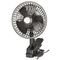 Portable 12V DC Cigarette Lighter Socket Oscillating Fan with Clamp 6 Inch