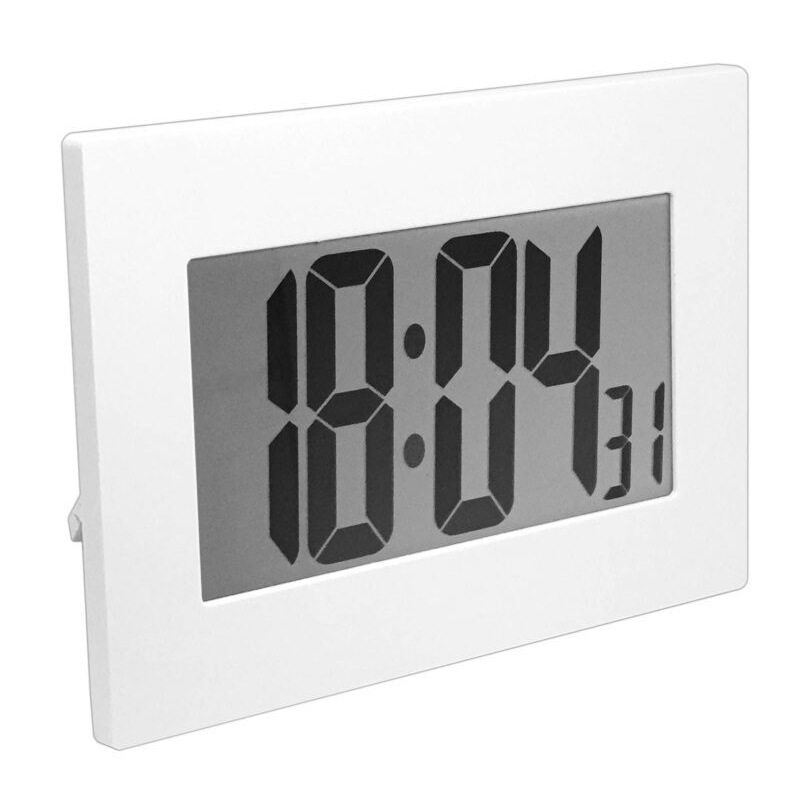 Buy Portable Big Number Digital Desk Clock White Colour Fold Out Stand