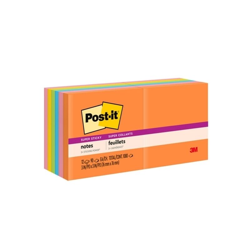 Buy Post-It Super Sticky Notes Rio De Janeiro 76 x 76mm 12-Pack ...