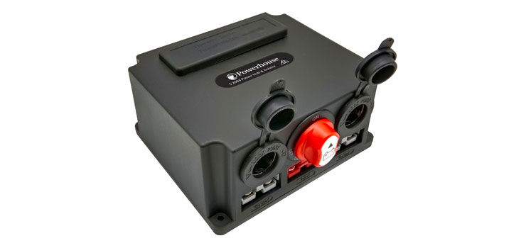Powerhouse Power Hub and 100A Battery Isolator Switch & Internal Fuse Block