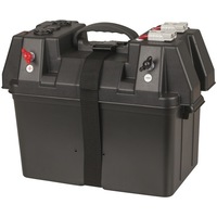Powertech Battery Box with Voltmeter and Dual USB Charger and Dual Anderson Plugs