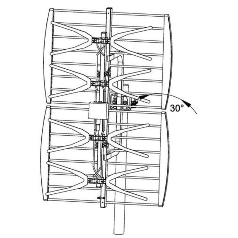Prolink UHF 14DB phased array Back bracket allows tilting antenna