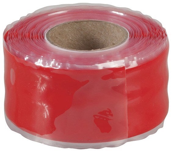 Red Self-Fusing Silicon Tape 25mm x 3m including emergency radiator hose repair 
