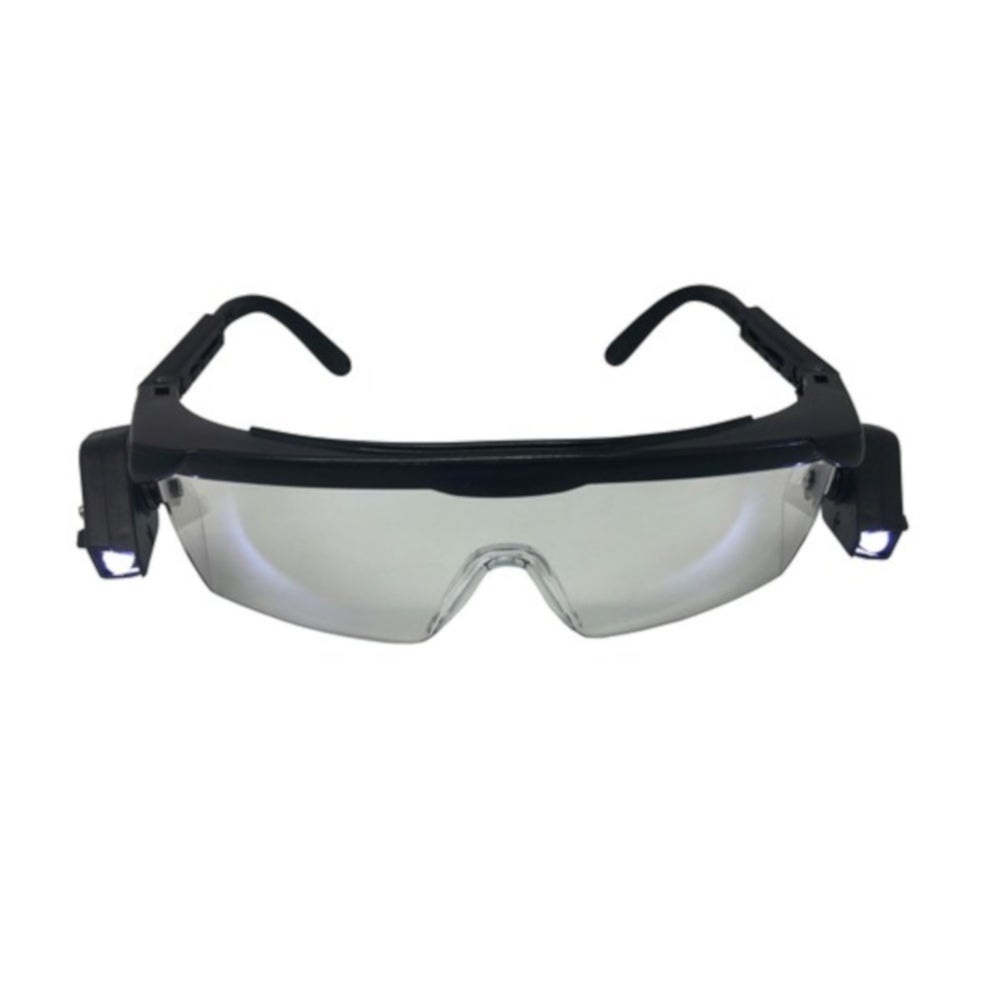 Safety Glasses with LED Lights Inc Batteries Adjustable arm lengths