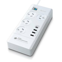 Sansai 4 Power Outlet USB-A & USB-C Charger Ports Surge Protect Powerboard