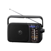 Sansai AC DC Portable AM FM Radio Telescopic Antenna with Earphone Plug