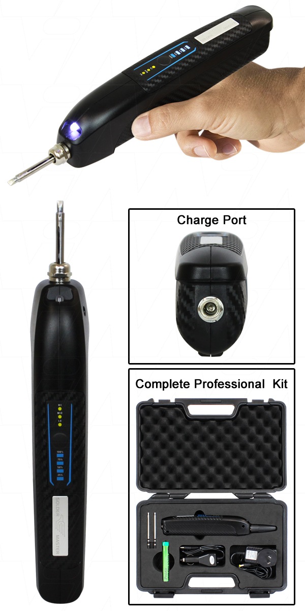 Solder Master Lithium LiIon Powered Cordless Rechargeable Soldering Iron Kit  Australia