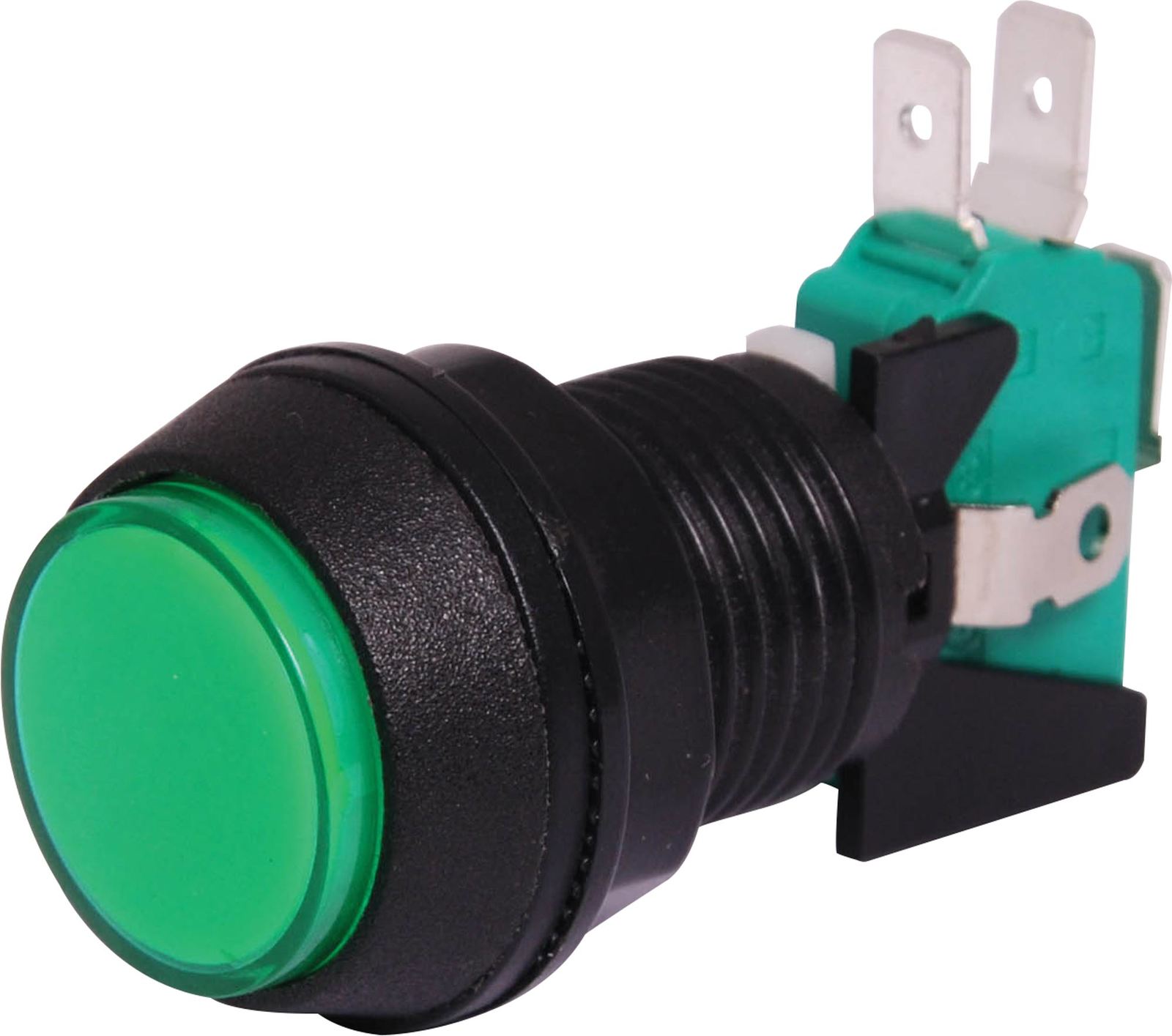 SPDT Momentary LED Green Panel Mount Pushbutton Switch