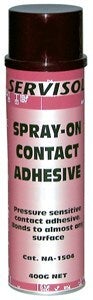Servisol Spray-On Contact Adhesive Can Bonds to Paper Fabric Leather Rubber foam
