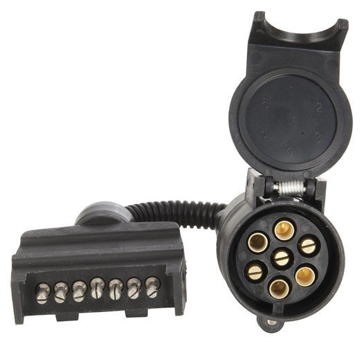 Trailer Adaptor Flat Plug to 7 Pin Large Round Socket 