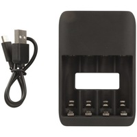 USB Powered 4 Channel Ni-MH AA AAA Battery Charger with LED indicator
