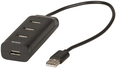 Buy Nextech Plug and Play USB 3.0 4 Port Mini Hub Black full speed ...