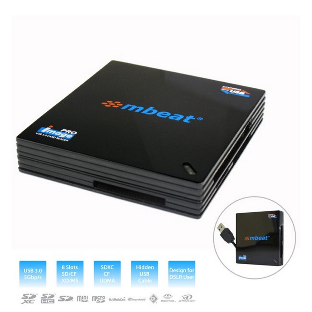 MBEAT USB 3.0 Multi Card Reader supports SDXC memory 2TB and CF UDMA mode