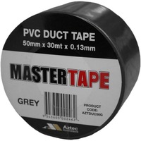 Aztec UV Rated PVC Duct Tape Adhesive MASTERTAPE Grey 50mm X 30m