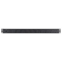 Vertical Rack Power Rail Surge 10 WAY GPO PDU 610mm 10A C14 Input