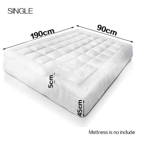 Buy 1000GSM Bamboo Mattress Protector Topper Pillowtop Bed Pad Cotton ...