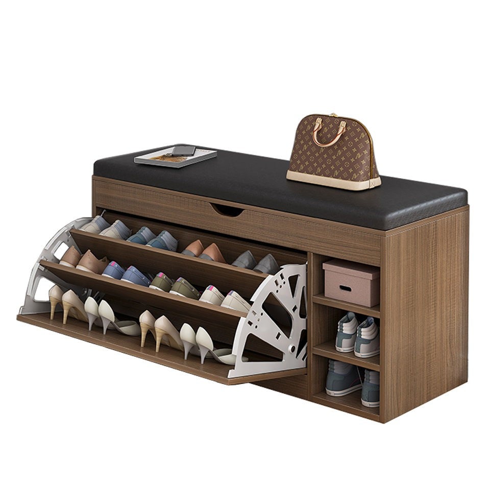 Foret Shoe Cabinet Seat Stool Storage Bench Box Rack Organiser Shelf Cupboard