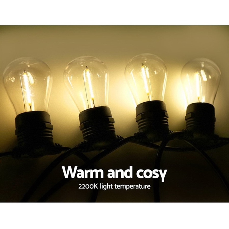 Elora Festoon String Lights 100m LED Outdoor Light Waterproof Christmas Wedding Party