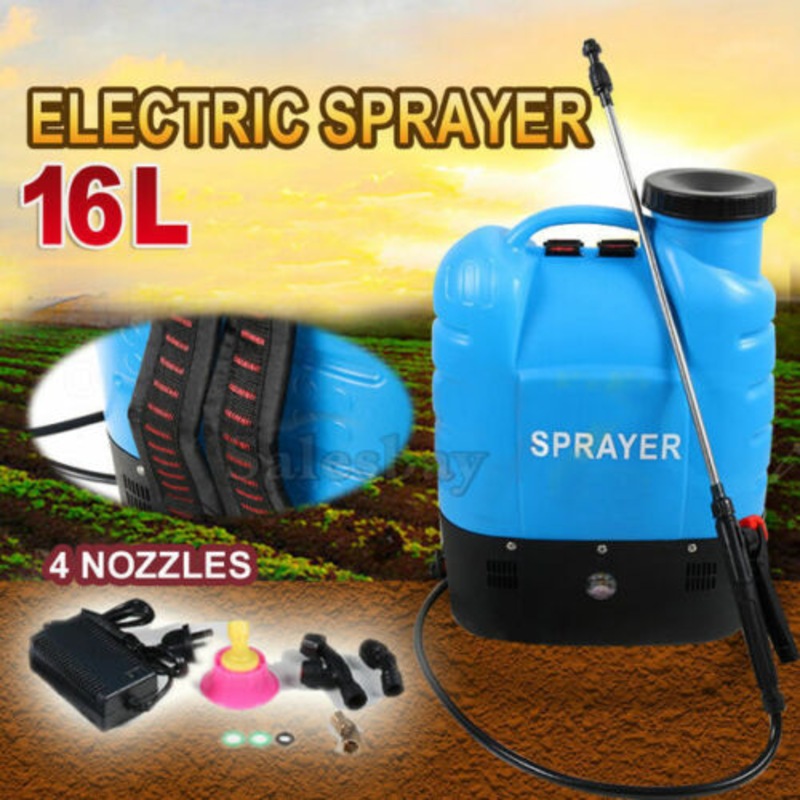 12V 16L Electric Weed Clean Sprayer Rechargeable Backpack Farm Garden