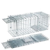 Salesbay Foldable Live Animal Trap 15inch Feral Pet Rabbit Dog Fox Cage Humane